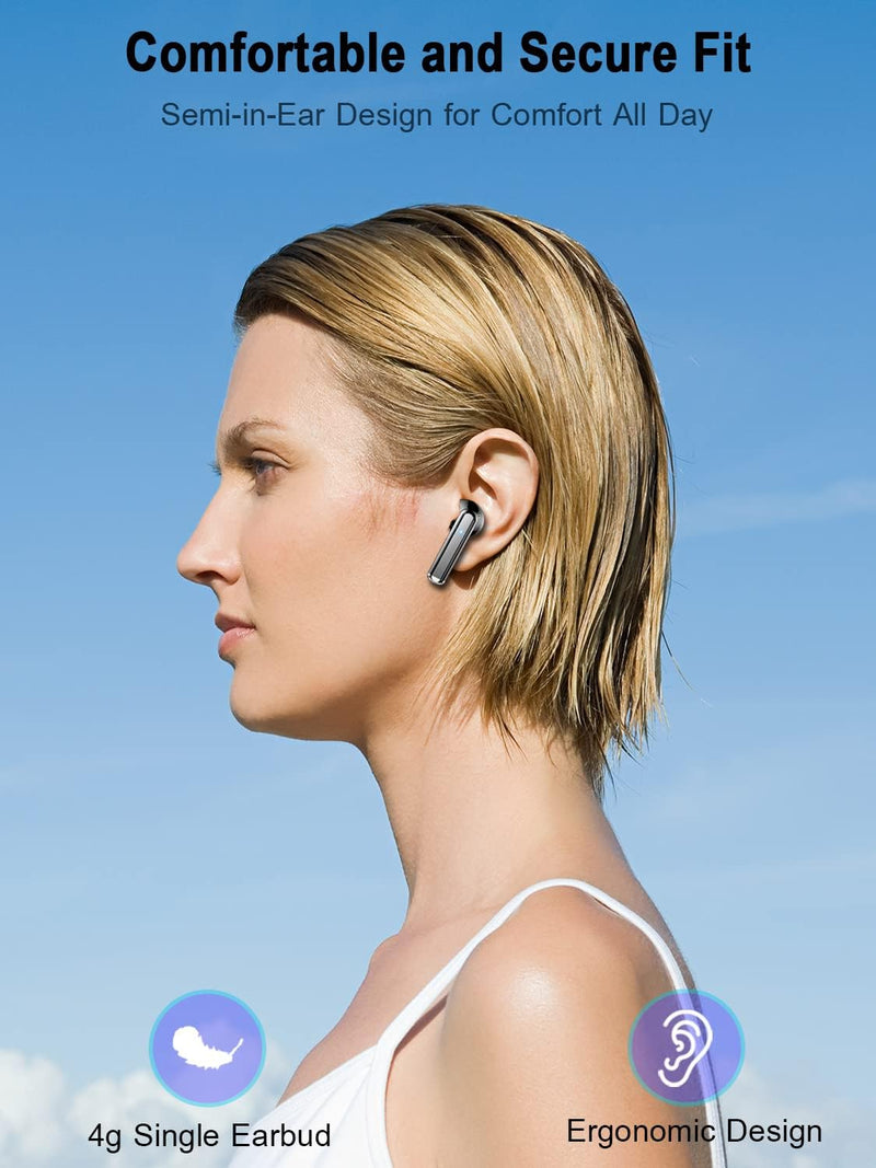 Bluetooth 5.3 Kopfhörer Kabellos Bluetooth Kopfhörer In Ear mit ENC 4 Mics, In-ear Ohrhörer Bluetoot