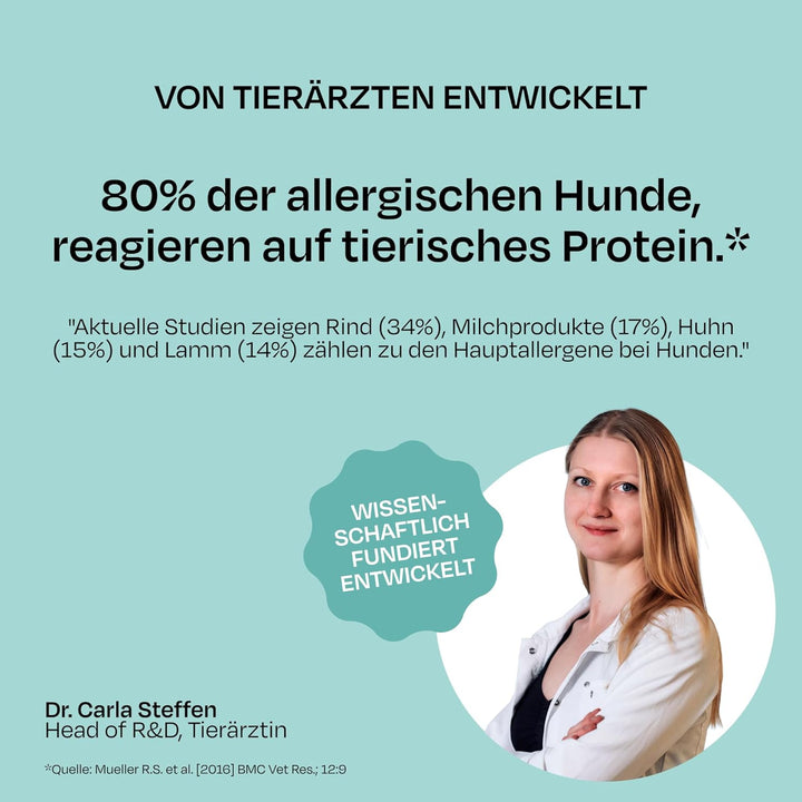 VEGDOG Veggies Skincare Veganer Snack für Hunde, getreiefreier Trainingssnack für Allergiker mit Kas