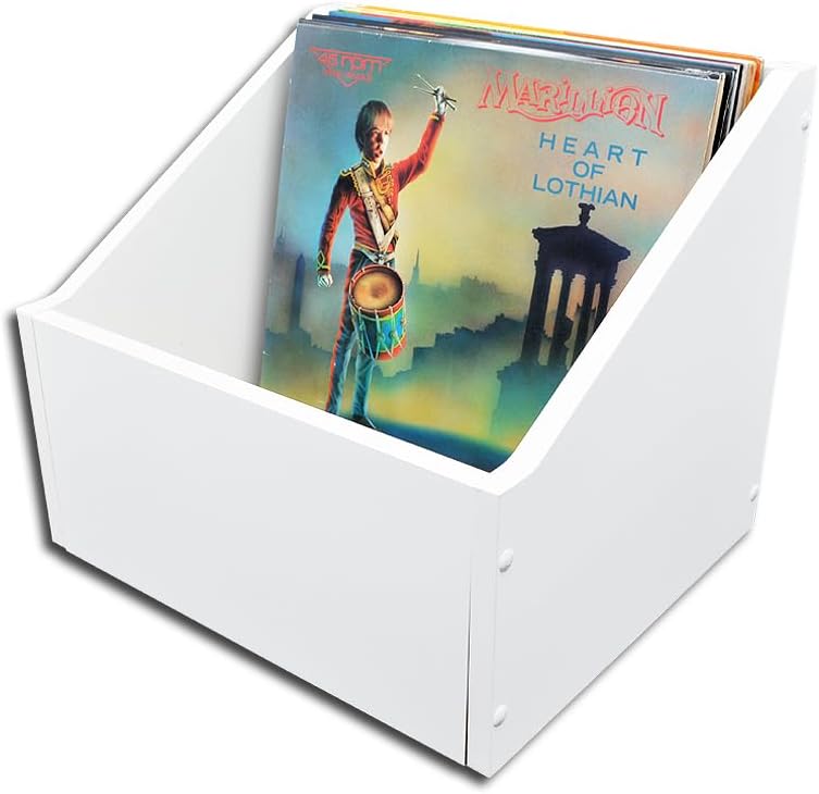 Protected LP Schallplatten Holz Box weiss 2. Wahl