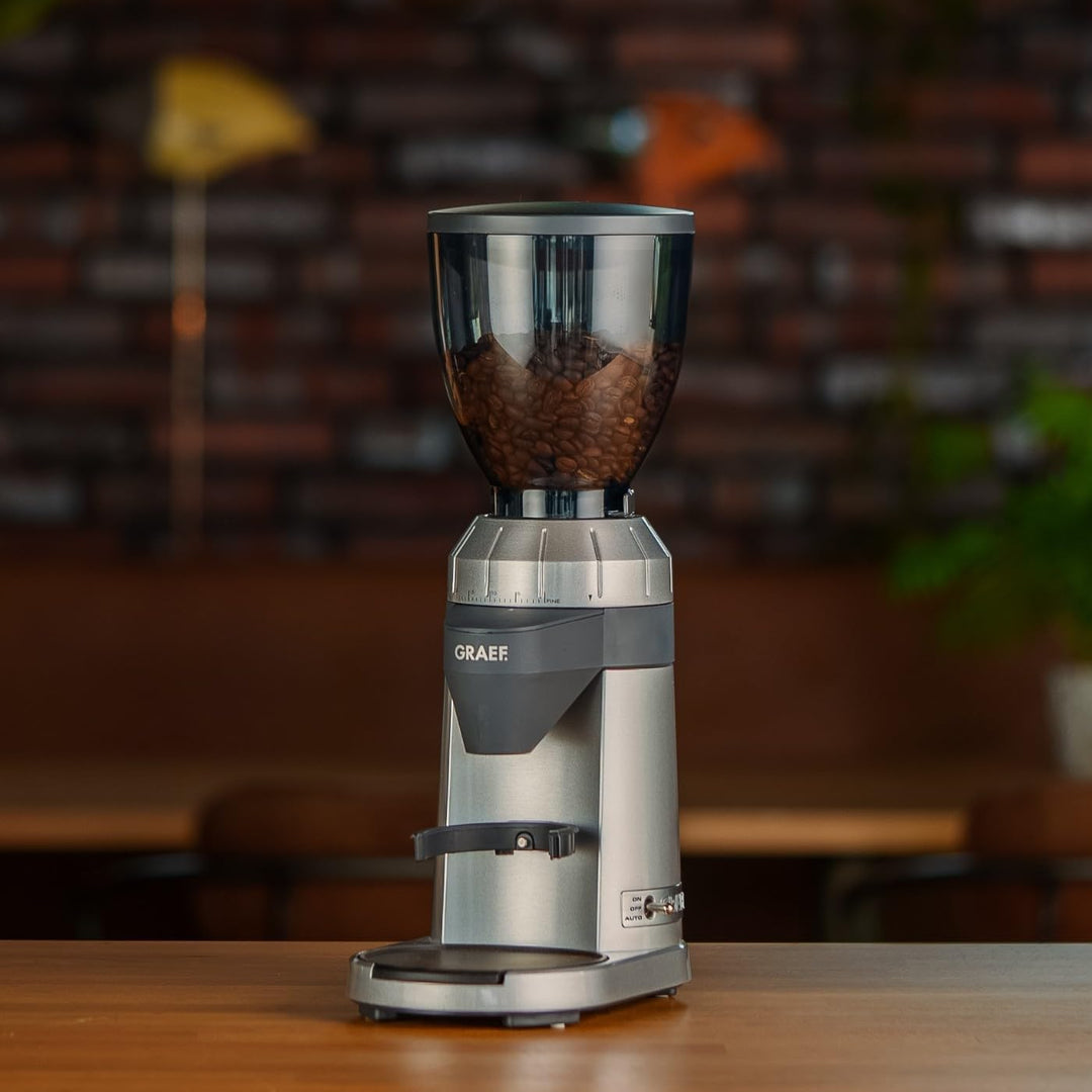 Graef Kaffeemühle CM 800,128W,‎350 Gramm, 23 x 13.2 x 38.5 cm, Silber Single, Single