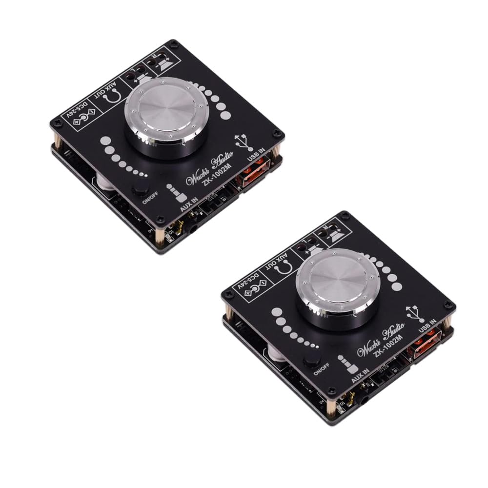 2PCS ZK-1002M MINI 2.0 100Wx2 5.0 Power Audio Amplifier Board Stereo AMP Amplifier AUX USB