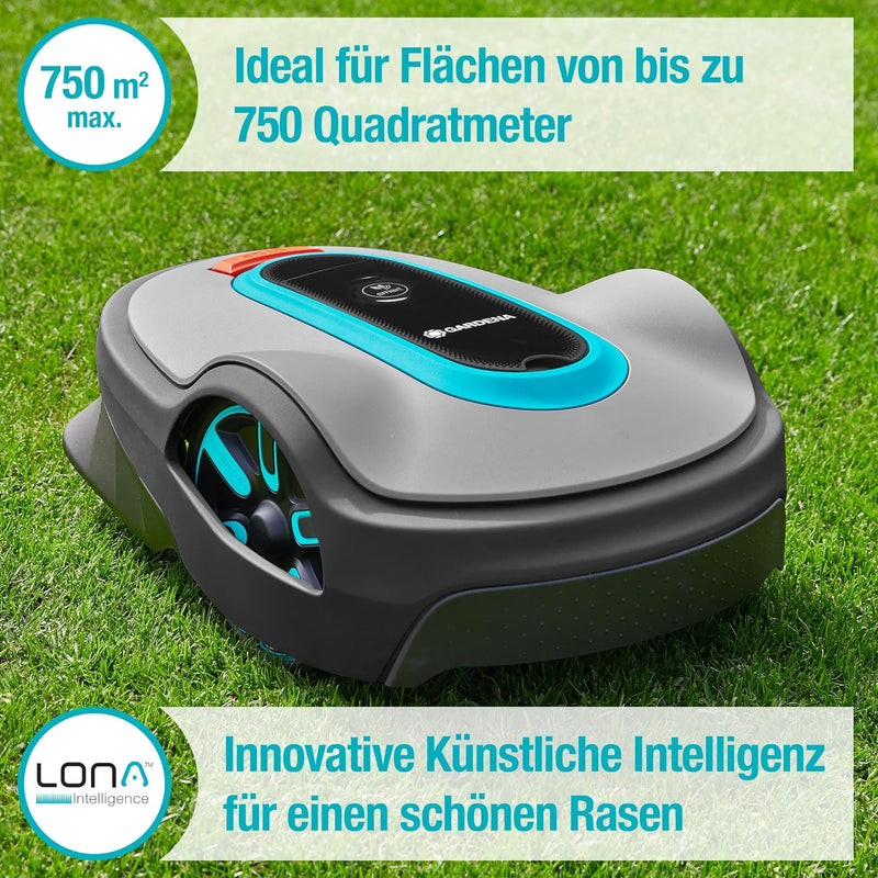 Gardena Mähroboter smart SILENO life 750 m² Set: Innovative LONA AI-Technologie, Steuerung per App,