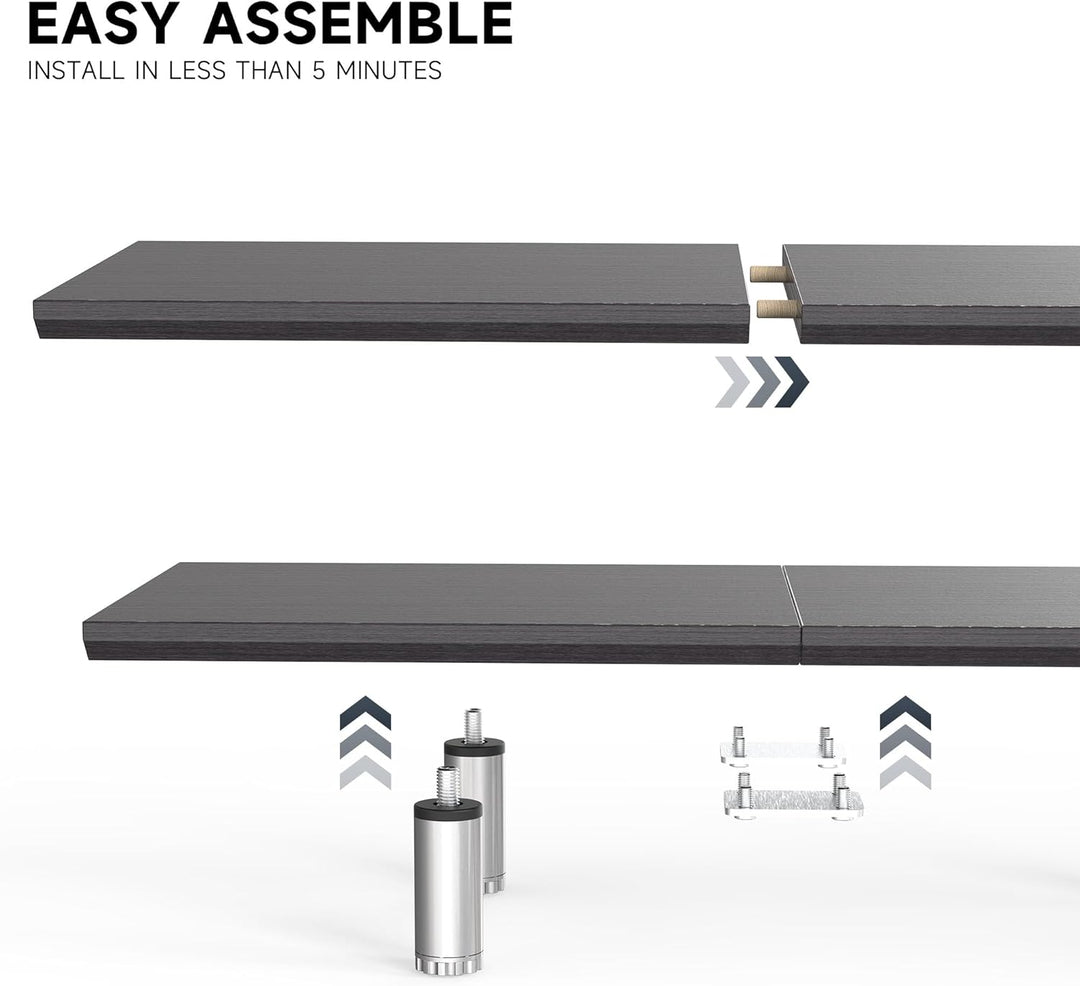 Fenge Grosser Monitorständer 100cm Dual Monitor Stands Riser mit Höhenverstellbarem Bein,Multifunkti
