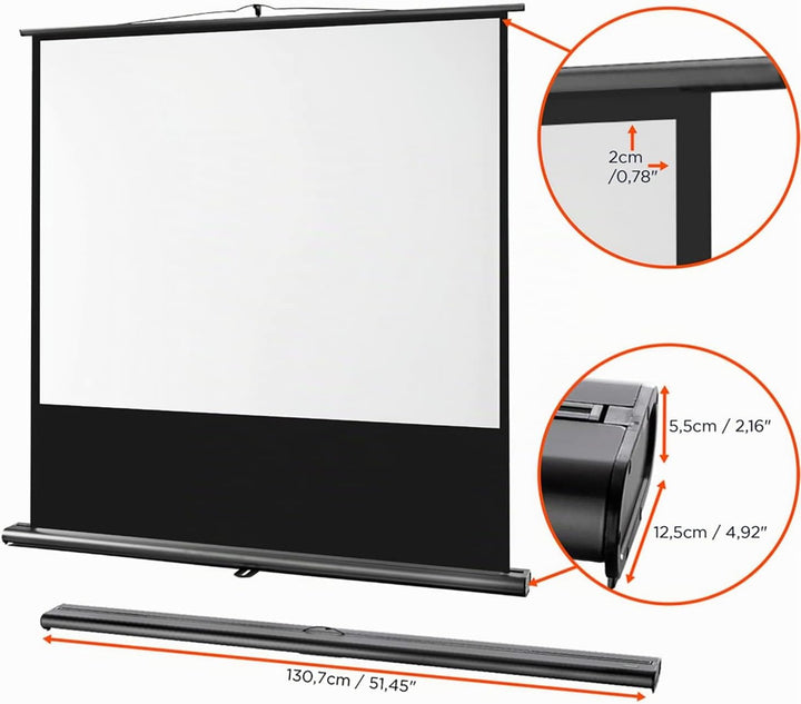 celexon Ultramobil Professional Pull-Up-Leinwand 85" | 180x135 cm 4:3 | transportable 8K, Full-HD Be