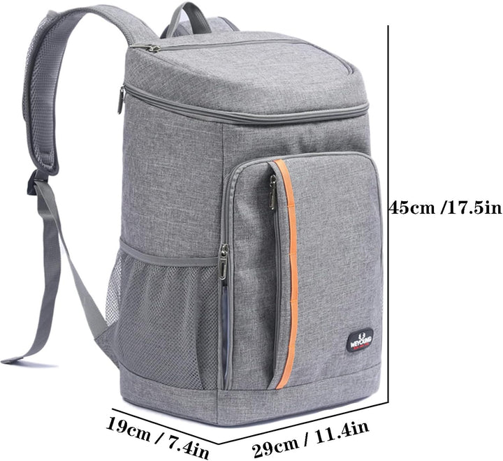 QINGLOU 25L Kühlrucksack Thermo Rucksack Picknickrucksack Kühltasche Gross Isoliert Cooler Bag Männe