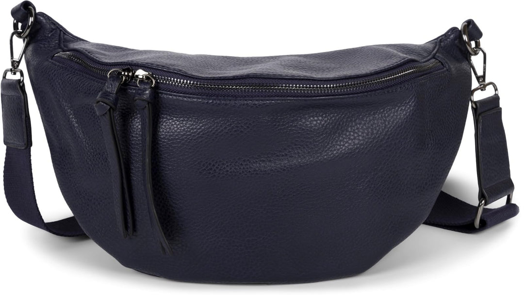 styleBREAKER Damen Halbmond Crossbody Schultertasche, abnehmbarer verstellbarer Schultergurt, Einfar