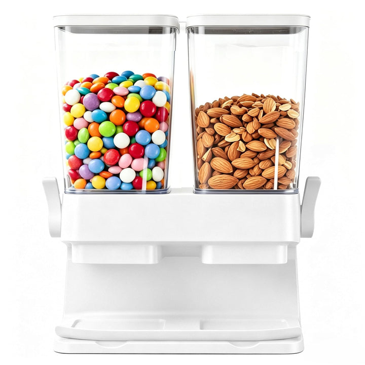 Müslispender 2er Pack - Cereal Dispenser 3L Luftdicht - Cornflakes Spender Doppel - Frühstücksflocke