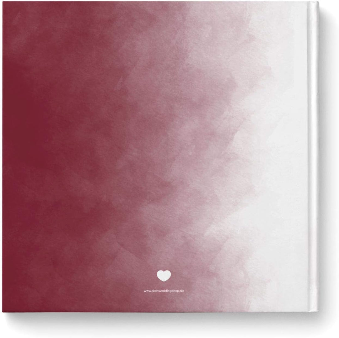 DeinWeddingshop Gästebuch zur Hochzeit, Hochzeitsgästebuch Fotobuch Hardcover - Watercolor Serie - q