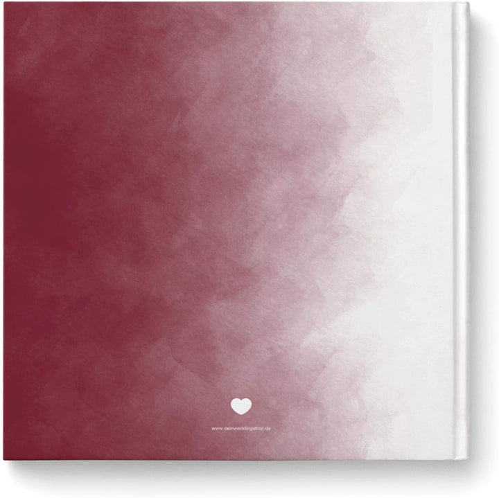 DeinWeddingshop Gästebuch zur Hochzeit, Hochzeitsgästebuch Fotobuch Hardcover - Watercolor Serie - q