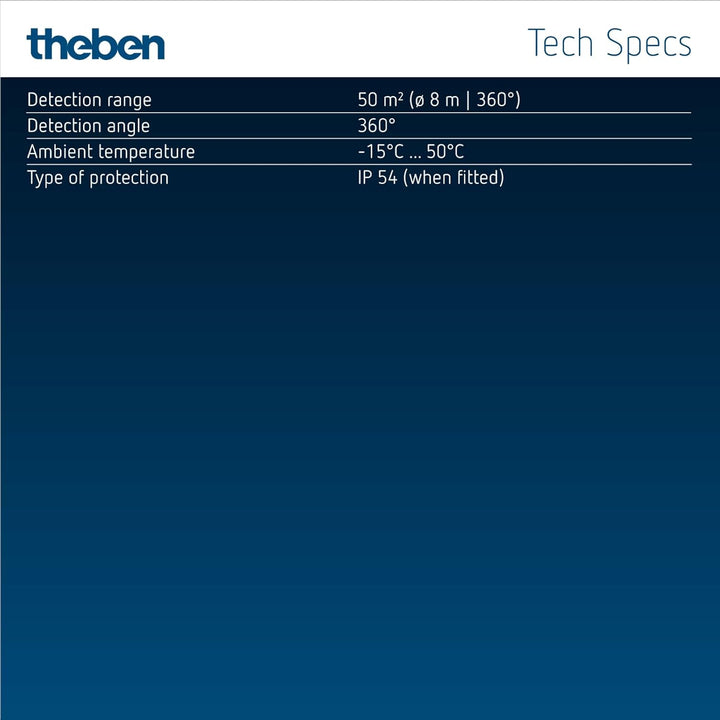 Theben 1030550 theMova S360-100 AP WH - Bewegungsmelder Passiv-Infrarot - PIR - 360°