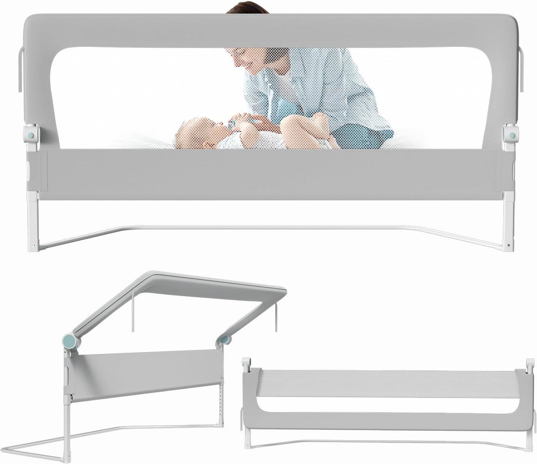 Bettgitter 180 X 68 cm Bettschutzgitter Schnellklapp Kinderbettgitter für Kinder,Rausfallschutz Boxs