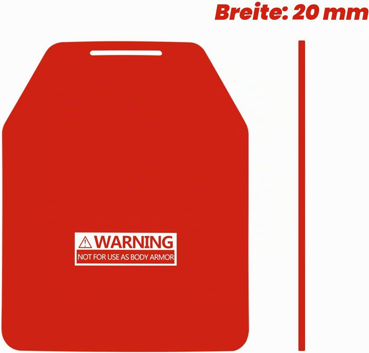 Gewichtsweste, Zubehör, Training, Stahlplatte, einteilig, gemeinsame Grösse, 30,5 x 25,4 cm, Kraftüb