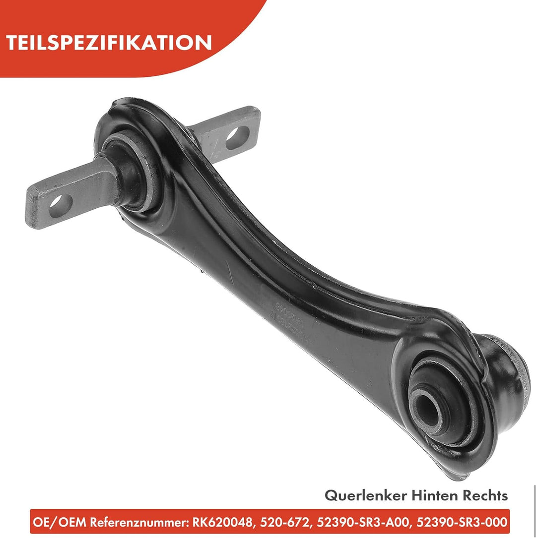 Frankberg 2x Querlenker Radaufhängung Hinten Kompatibel mit Civic V EJ EG EG EH 1991-1996 Civic VI M