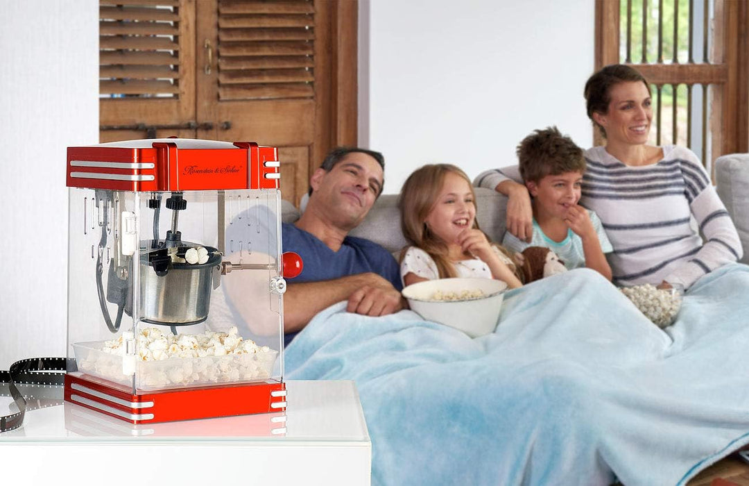 Rosenstein &amp; Söhne Popcornmaker: Mini-Retro-Popcorn-Maschine "Theater" im 50er-Jahre-Look, 230 Watt