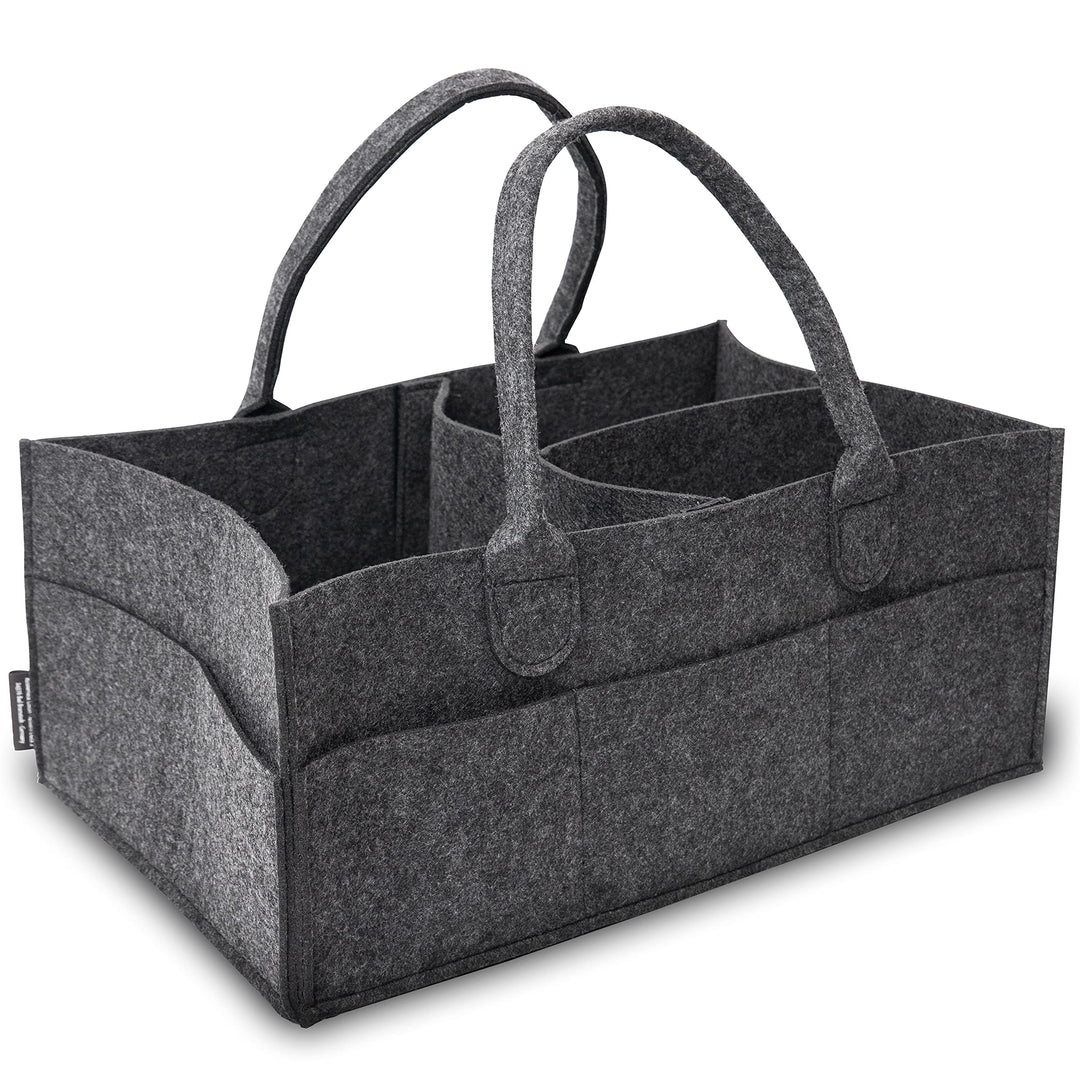 Rubberneck Baby Windel Filztasche XL - tragbare Wickeltasche, Allzweck Organizer aus Filz (Dunkelgra