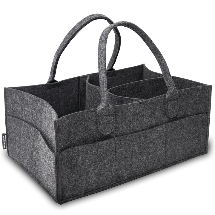 Rubberneck Baby Windel Filztasche XL - tragbare Wickeltasche, Allzweck Organizer aus Filz (Dunkelgra