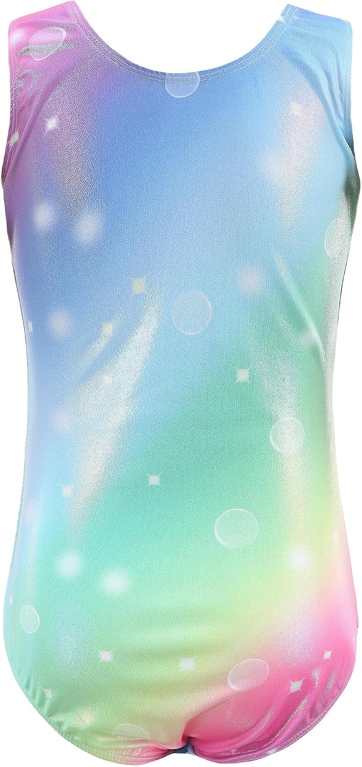 SEAUR Mädchen Turnanzug Turnshorts Haarband Set Kinder Turnen Trikot Shorts Gymnastik Ärmellos/Langa