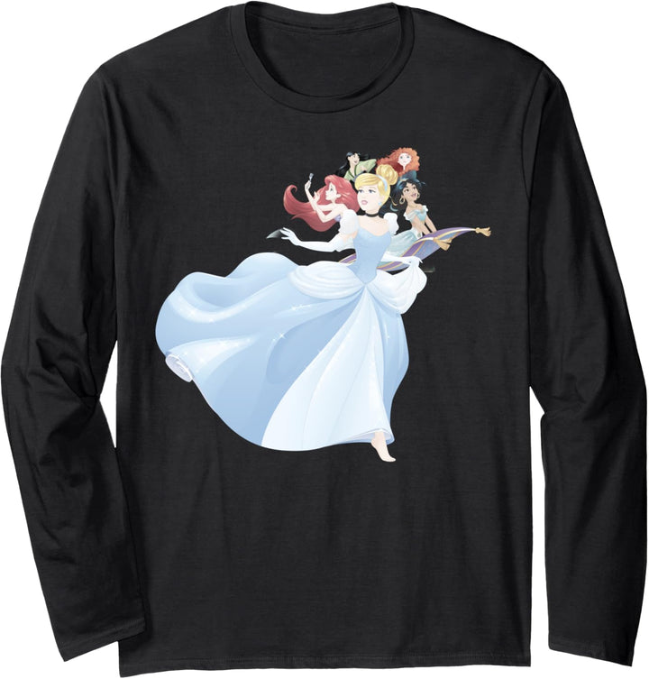 Disney Princess Girls Night Out Group Portrait Langarmshirt