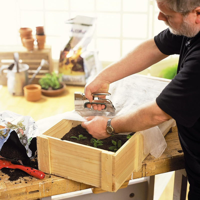 Rapid Handtacker R14, Tacker für Holz und Folien, Kompakt, Komplett aus Stahl, für Klammern Typ 140,