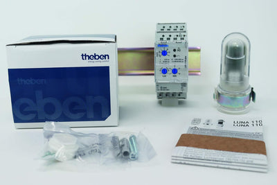 Theben LUNA 110 plus EL Analoger Dämmerungsschalter mit externem Lichtsensor und einstellbarer Ein-/