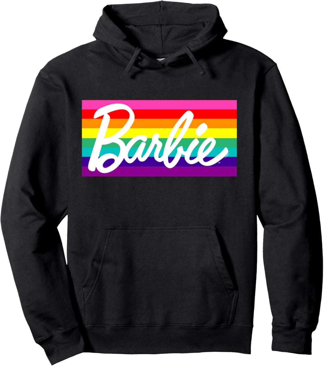 Barbie, Regenbogen, Logo, Streifen, Pullover Hoodie