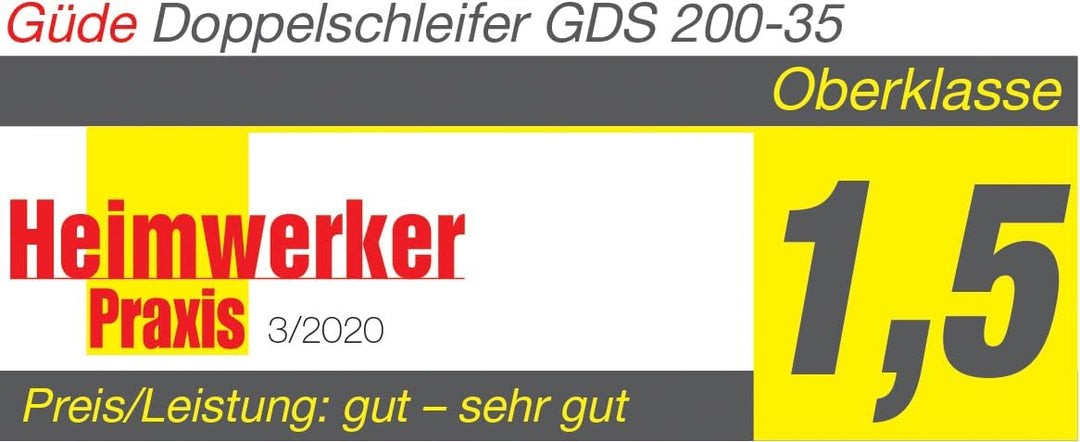 Güde Doppelschleifer GDS 200-35 (350 W, 2980 1/min Motordrehzahl, Grob- & Feinschleifscheibe 36|60 K
