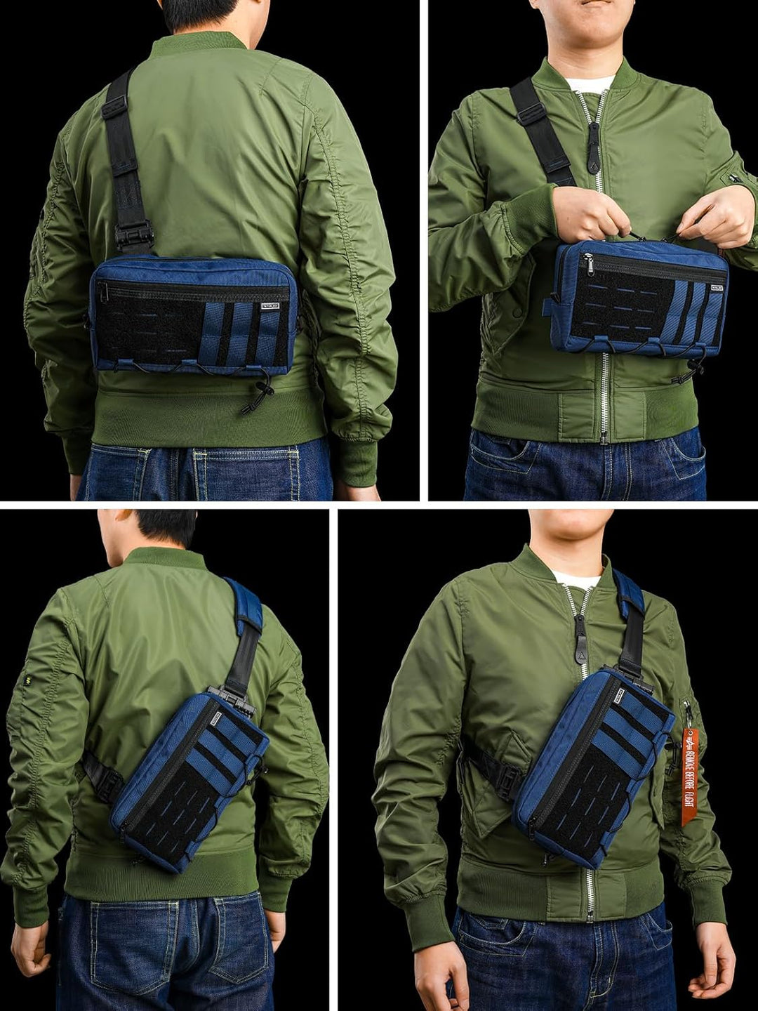 TACTICAL_GEEK Cache L3 EDC Leichter Sling Bag Chest Crossbody Bag für Herren Damen, Kompakt Bauchtas
