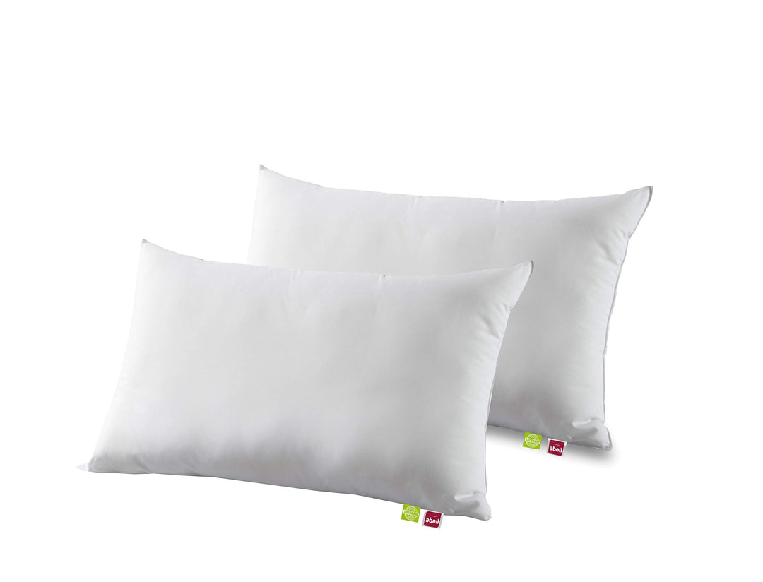 Abeil Kissen Bio Attitude Baumwolle weiss 45 x 70 cm 2 Stück 45 x 70 cm Set mit 2 Kopfkissen Glatt,