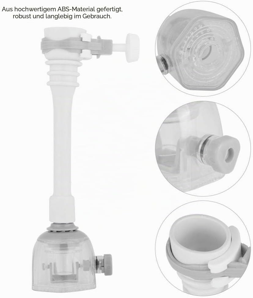Wasserhahn-Verlängerung, verstellbar, spritzwassergeschützt, drehbar, für die Küche, Wasserspar-Düse
