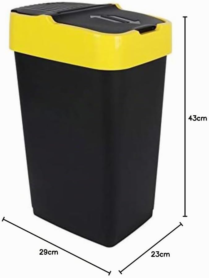 Spetebo Abfalleimer mit Schwingdeckel - 18 L - Mülleimer Abfallsammler Abfallbehälter 18 Liter, 18 L