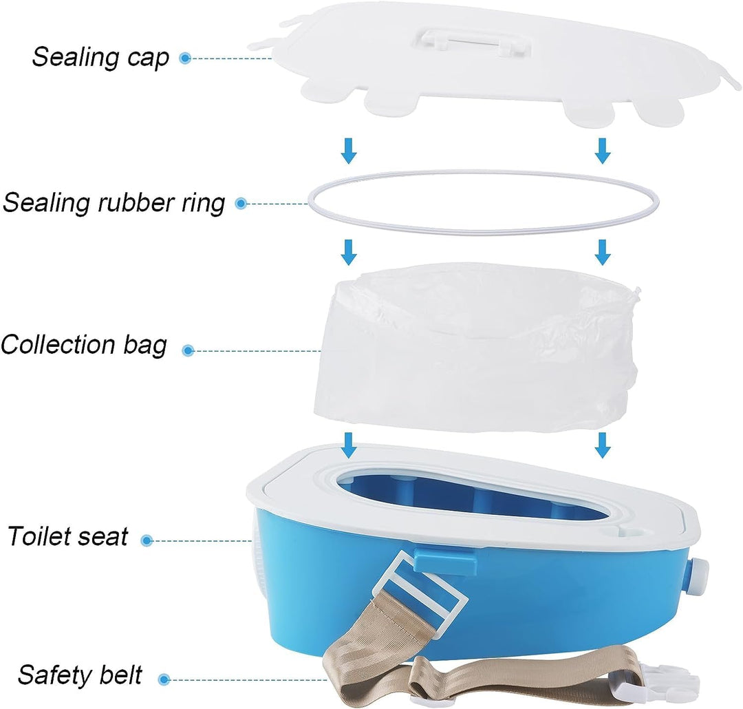 QIUR Tragbare Auto-Toilette, mobiles Notfall-Urinal, tragbares Töpfchen für Erwachsene/Kinder/Schwan