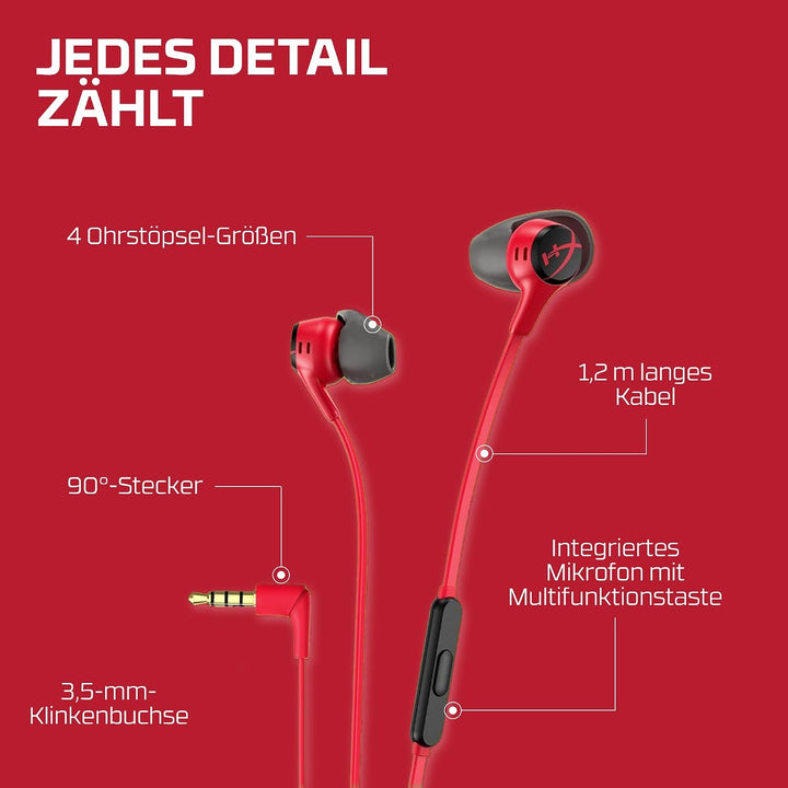 HyperX Cloud Earbuds II - Gaming Earbuds with Mic