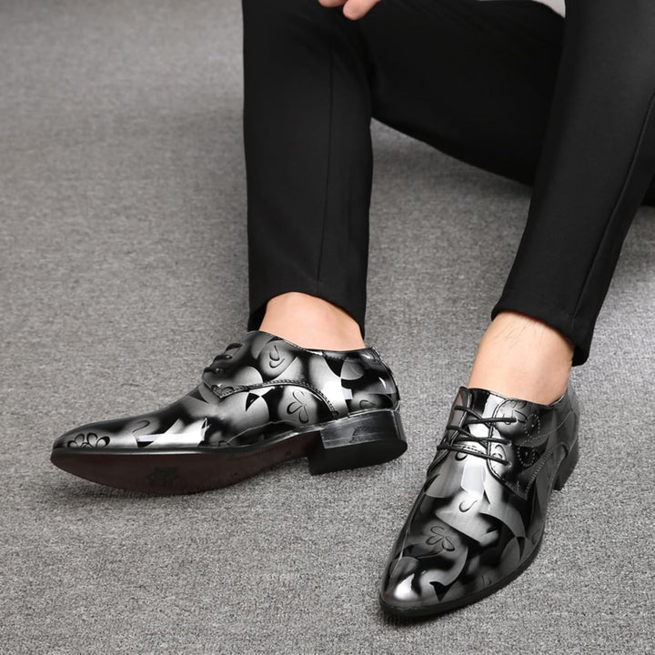 Anzugschuhe Herren Oxford Derby Schuhe Brogues Lederschuhe Hochzeitsschuhe Schnürhalbschuhe Klassisc