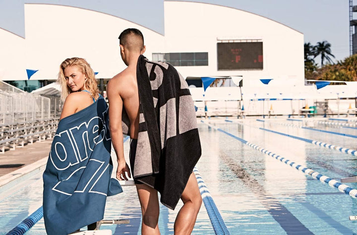 Arena Pool Soft Baumwolle Unisex Erwachsene, Unisex - Erwachsene 150x90cm Navy-grey, 150x90cm Navy-g