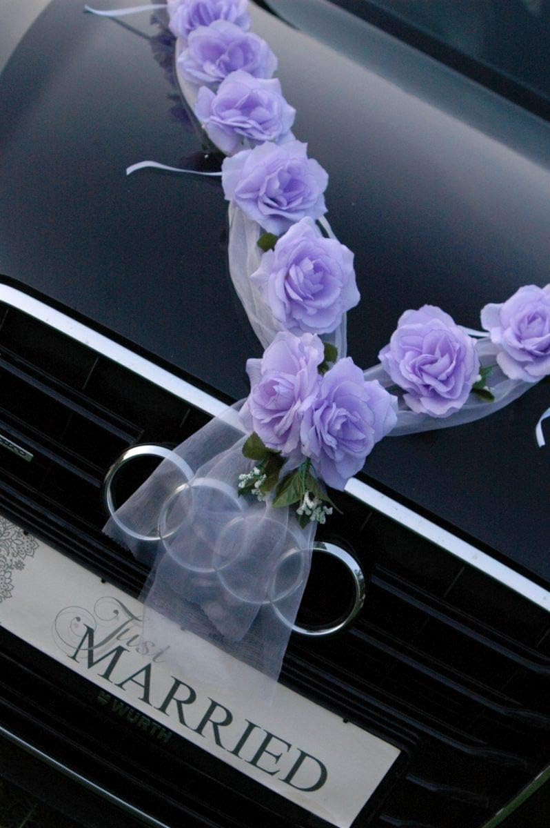 Rosen Girlande Braut Paar Rose Deko Dekoration Autoschmuck Hochzeit Car Auto Wedding ®Auto-schmuck D