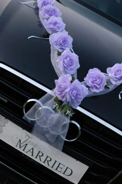 Rosen Girlande Braut Paar Rose Deko Dekoration Autoschmuck Hochzeit Car Auto Wedding ®Auto-schmuck D
