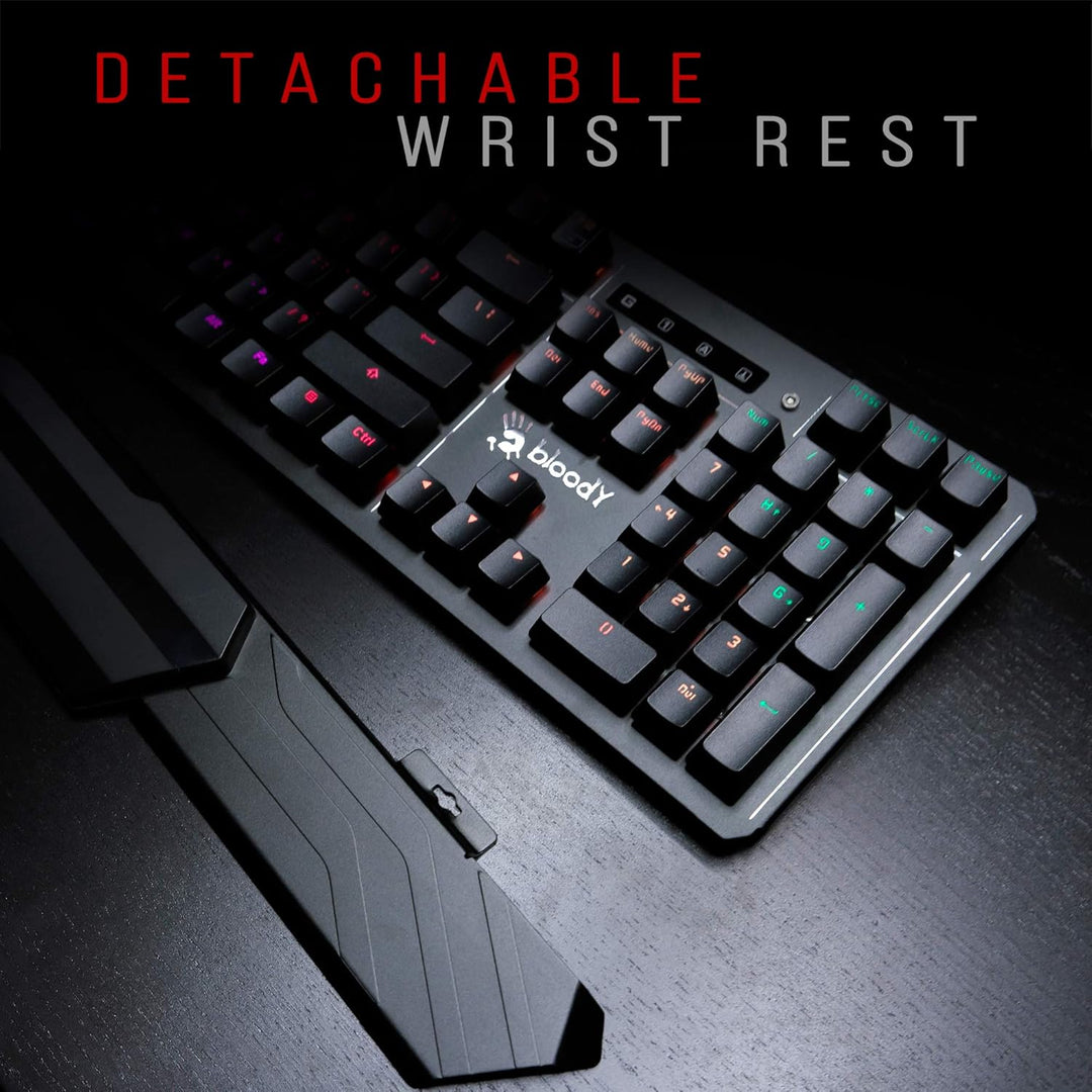 Bloody B975 Gaming-Tastatur: Linearer optischer Schalter – Licht und sofortiges Feedback, schnellste