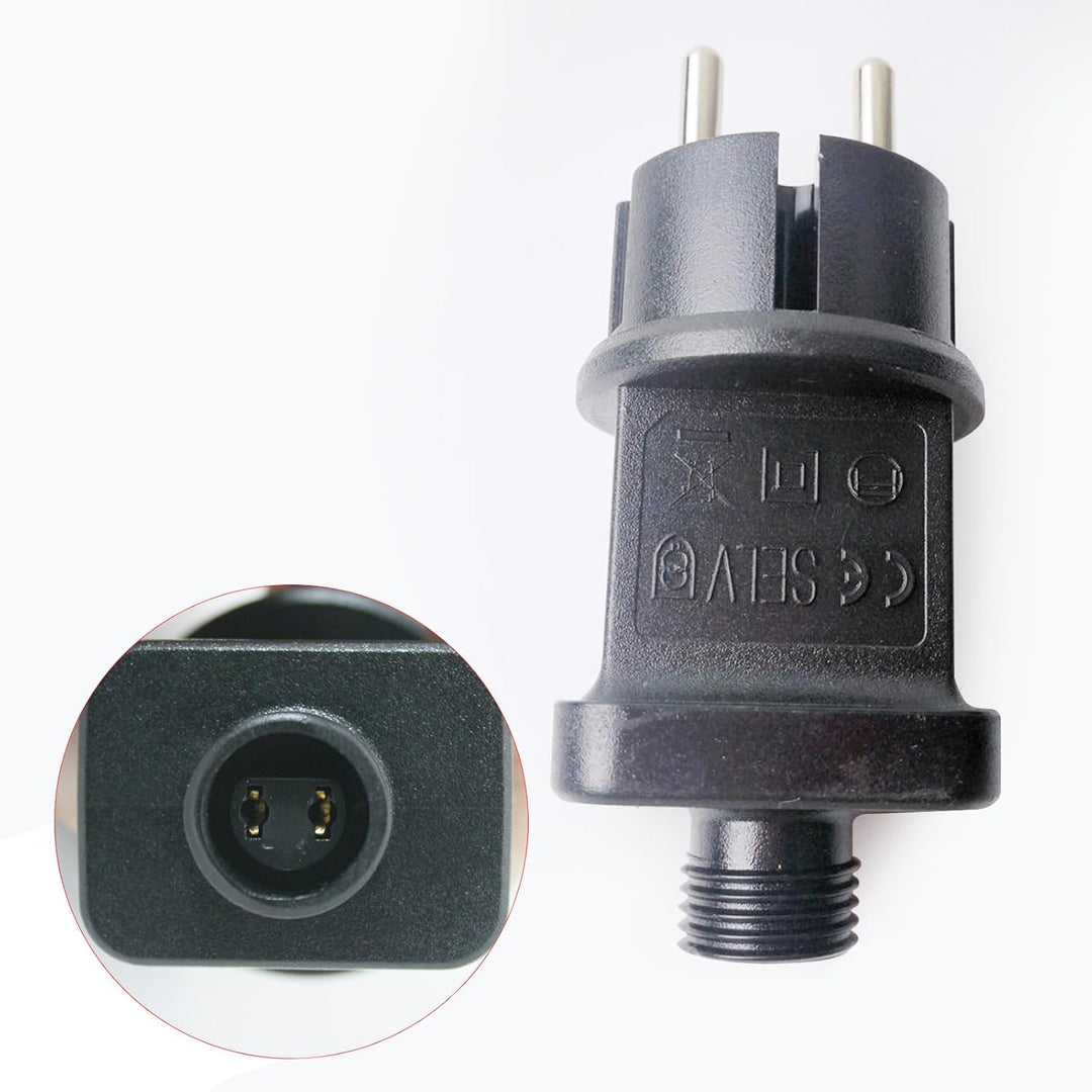 2 Stück LED-Transformator CZJUTAI IP44 Stromversorgung für Weihnachtsbeleuchtung mit Stecker – EU-St