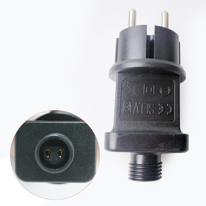 2 Stück LED-Transformator CZJUTAI IP44 Stromversorgung für Weihnachtsbeleuchtung mit Stecker – EU-St