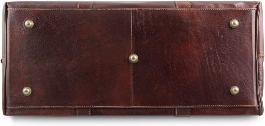 Tuscany Leather TL Voyager Weekender Reisetasche aus Leder - Gross Dunkelbraun, Dunkelbraun