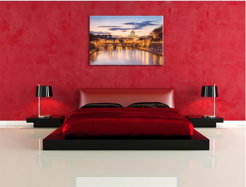 der Basilika St. Peter in Rom als Leinwandbild/Grösse: 100x70 cm/Wandbild/Kunstdruck/fertig bespannt