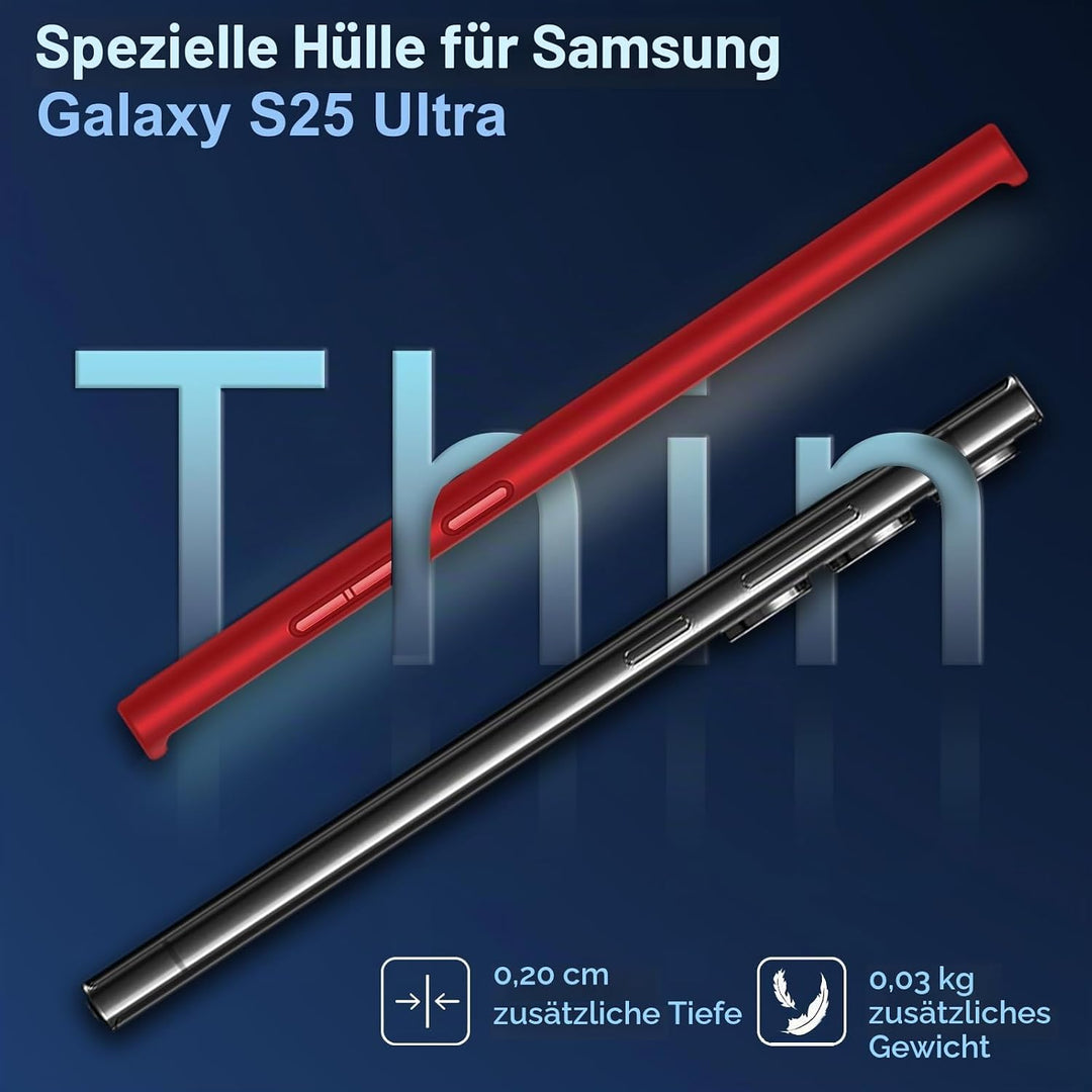 sqgylgl Ultradünne Hülle für Samsung Galaxy S25 Ultra 5G, Extrem Dünn Matte S25 Ultra Handyhülle PC