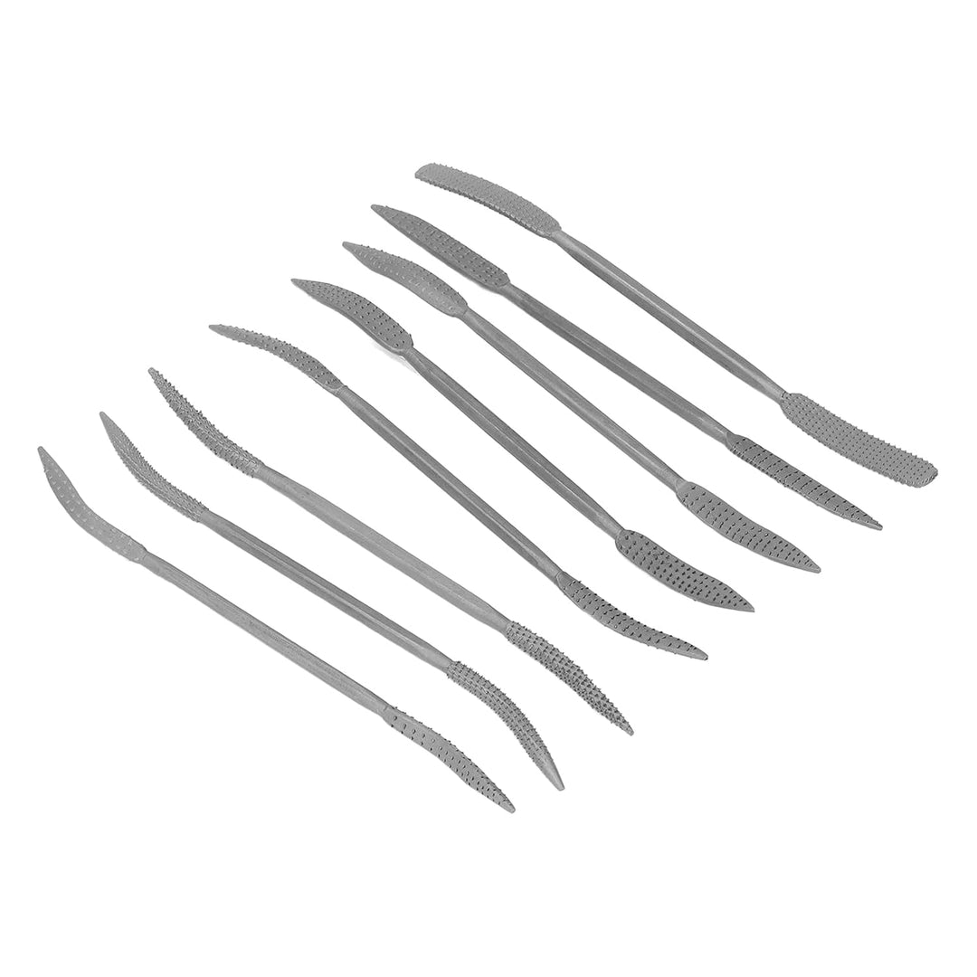 8PCS Holzfeilen und Raspeln, doppelseitiges Riffler-Holzraspel-Feilen-Set Riffler-Feilen-Set Holzfei