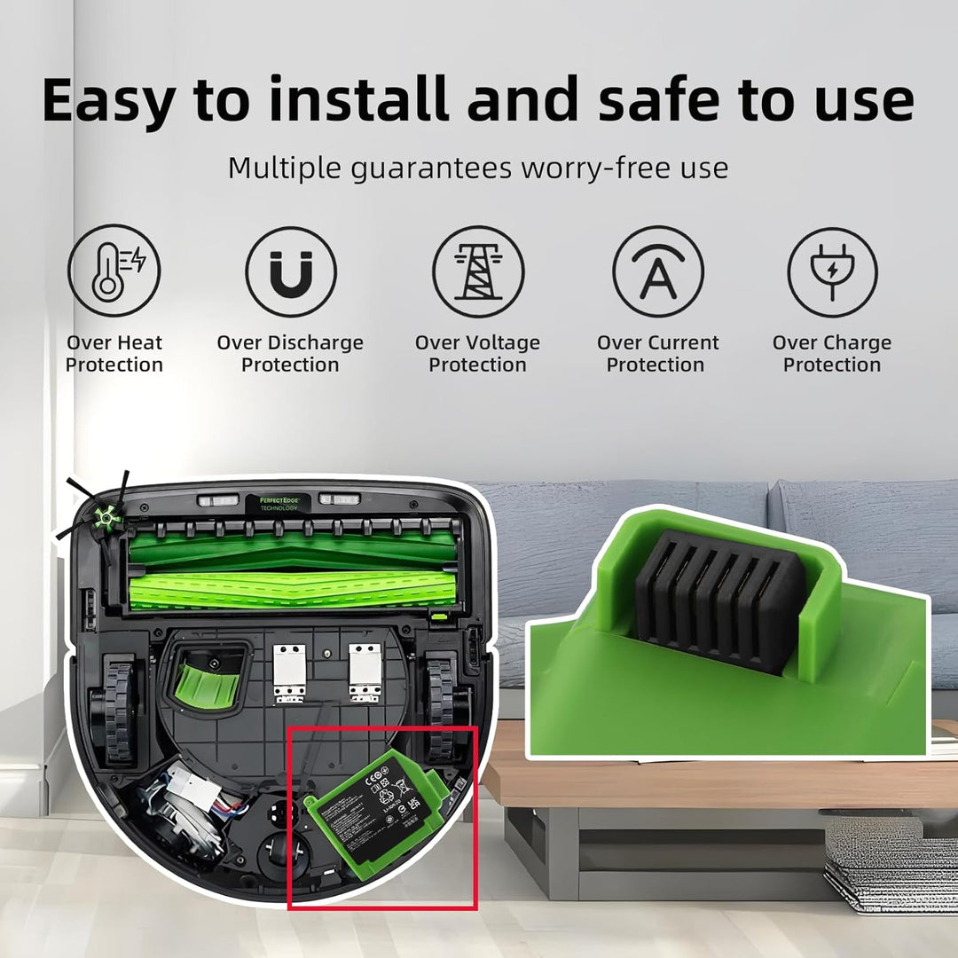 K KYUER Rechargeable ABL-B Saugroboter Akku für iRobot Roomba S9 9150 9550 S9550 S9+ S9 Plus S955020