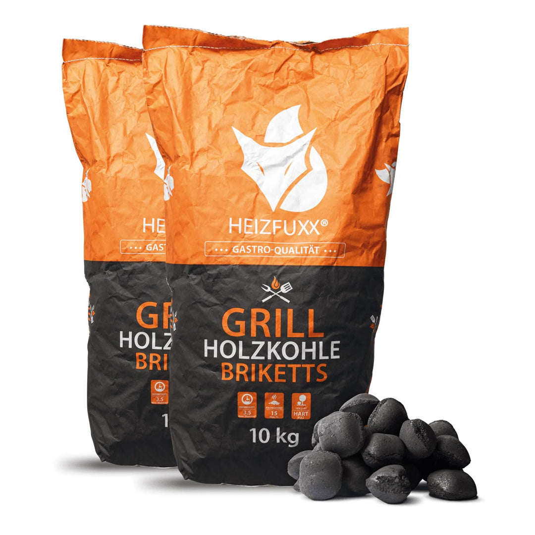 HEIZFUXX Grillholzkohlebriketts Kohle Hartholz BBQ Gastro Restaurant Grill Smoker Steakhouse Brikett