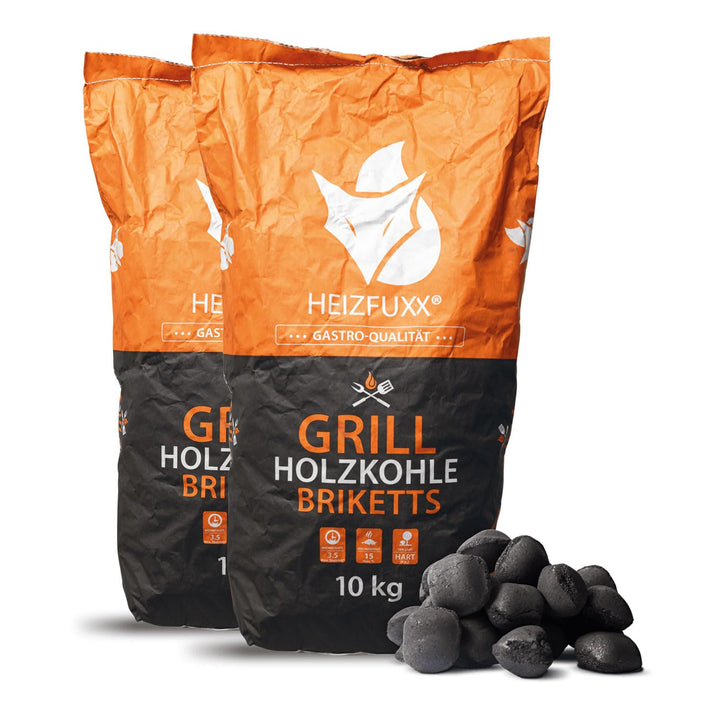 HEIZFUXX Grillholzkohlebriketts Kohle Hartholz BBQ Gastro Restaurant Grill Smoker Steakhouse Brikett