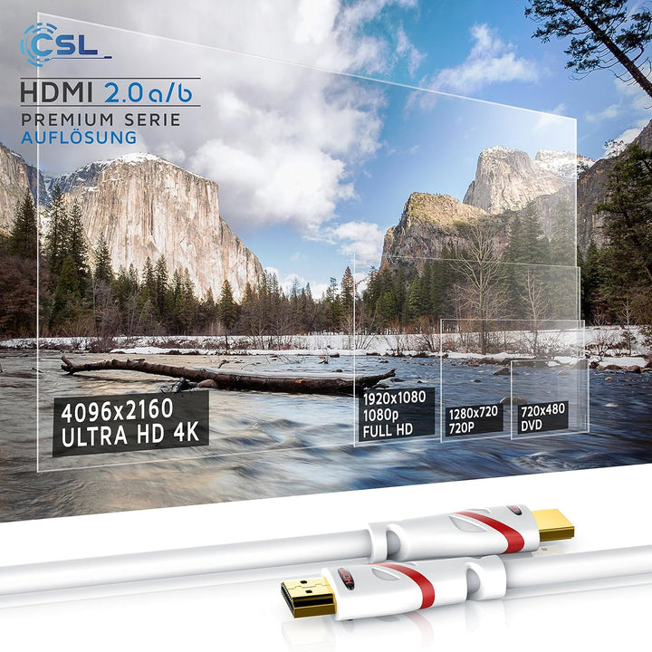 CSL - 4k HDMI Kabel 2.0-10m - Ultra HD 4k @ 60Hz - High Speed with Ethernet - Ultra Full HD - 3D ARC