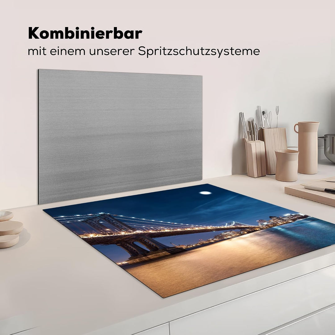 KitchenYeah© Herdabdeckplatte Einteilig Küche Herdabdeckung Induktionsfeld Ceranfeld Herdabdeckplatt