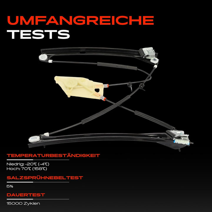 Frankberg Elektrisch Fensterheber Ohne Motor 2/3-Türer Vorne Links Kompatibel mit Polo 6R 6C Polo Va