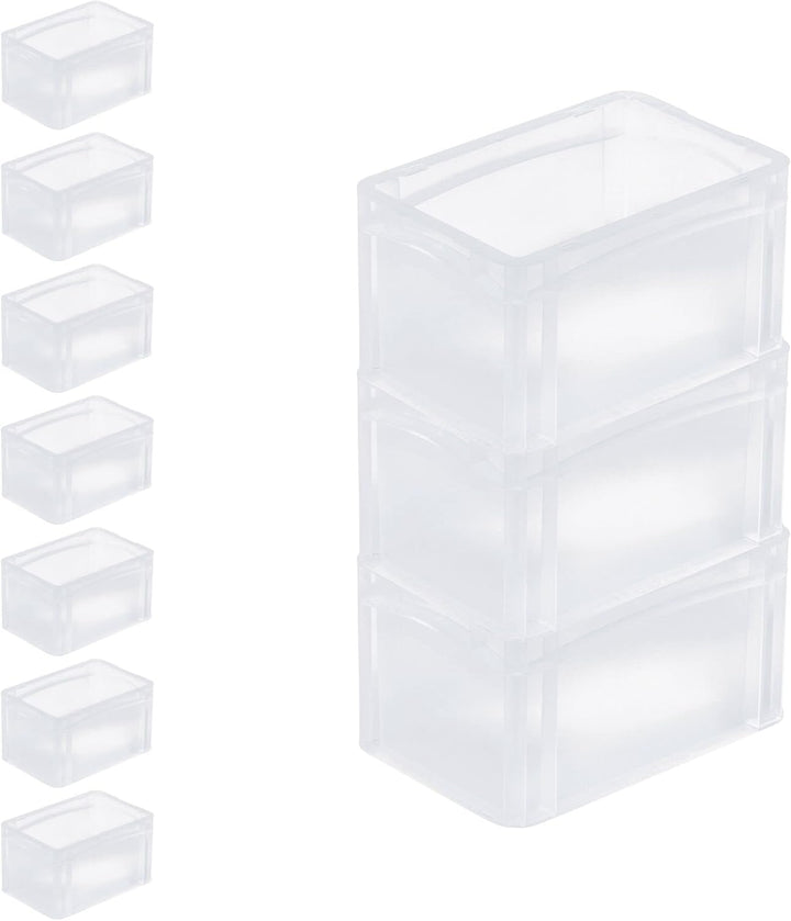PROREGAL SuperSparSet 10x Transparenter Eurobehälter BasicLine mit geschlossenem Griff | HxBxT 17x20